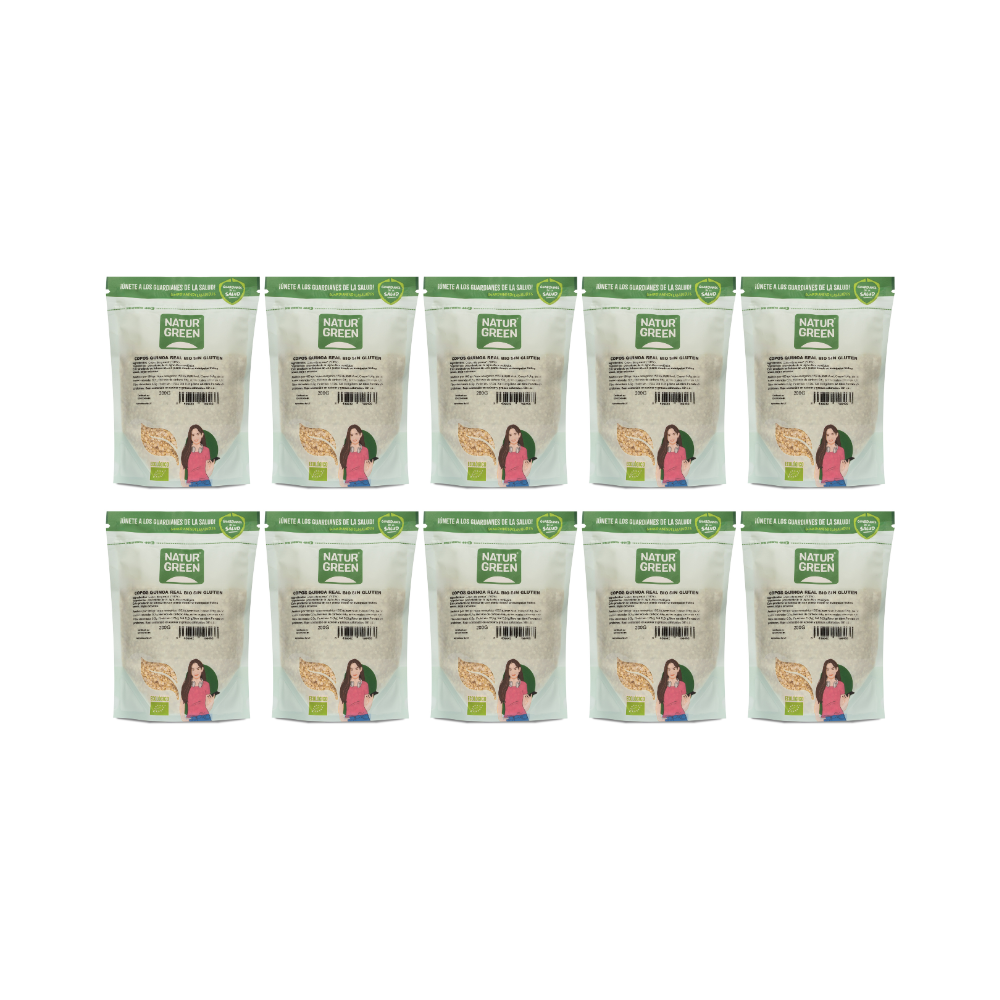 Pack 10x Copos de Quinoa Ecológica 200 g NaturGreen