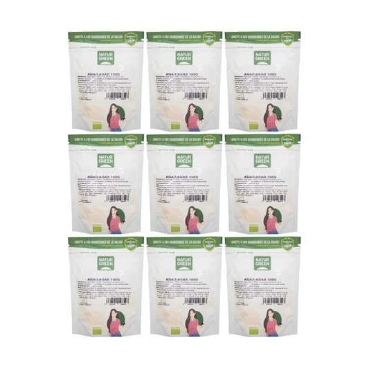 Pack 9x Agar-agar Bio 100g NaturGreen