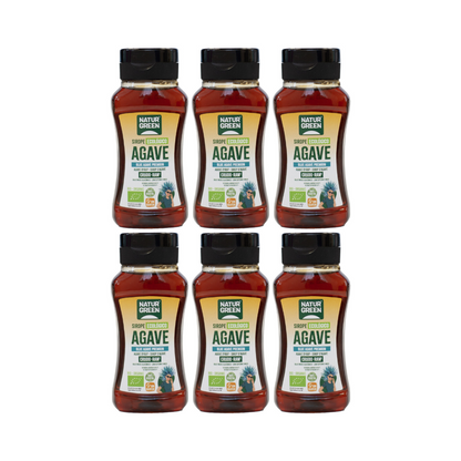 Pack 6x Sirope de Agave Crudo Bio 236 ml / 340g NaturGreen