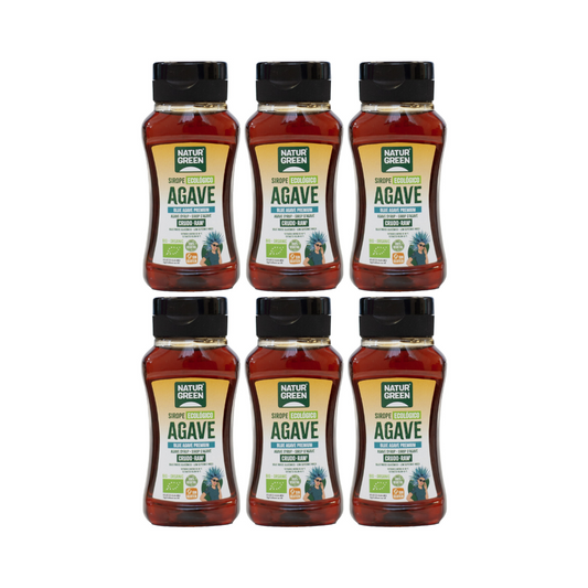 Pack 6x Sirope de Agave Crudo Bio 236 ml / 340g NaturGreen