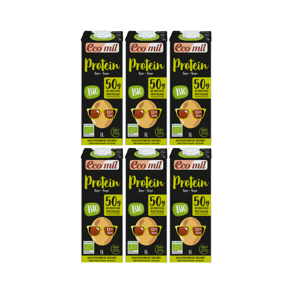 Pack 6x Bebida de Soja con Proteína Bio 1L Ecomil