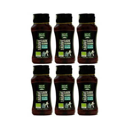 Pack 6x Sirope de Agave Dark Ecológico 258 ml NaturGreen