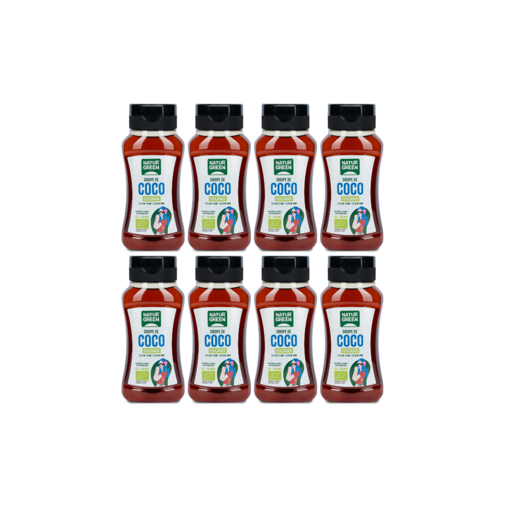 Pack 8x Sirope de coco Bio 258ml / 350g NaturGreen