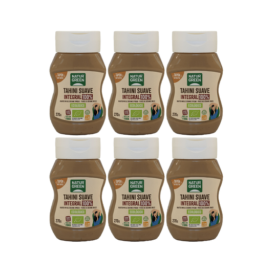 Pack 6x Tahini Suave Integral Antigoteo Bio 270 g NaturGreen
