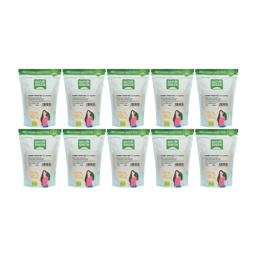 Pack 10x Sésamo Crudo Ecológico 400g NaturGreen
