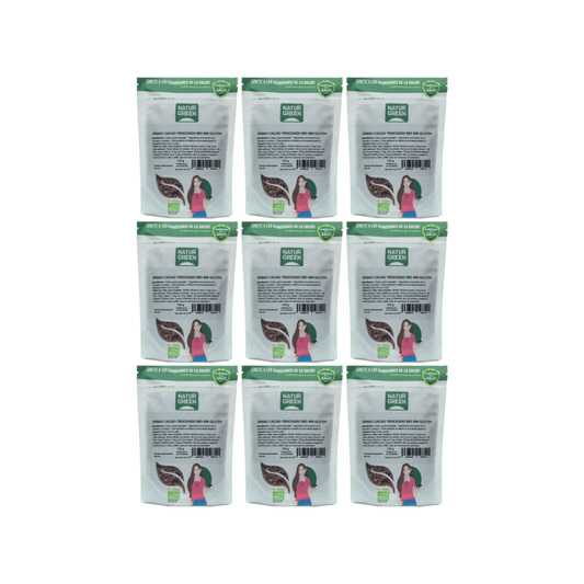 Pack 9x Grano Cacao Troceado Bio 175 g NaturGreen