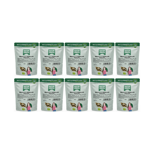 Pack 10x Mezcla 6 Semillas Bio Ensalada 450 g NaturGreen