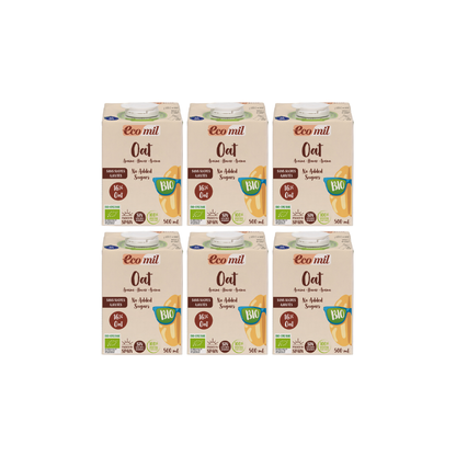 Pack 6x Bebida de Avena Sin Azúcares Añadidos Bio 500ml Ecomil