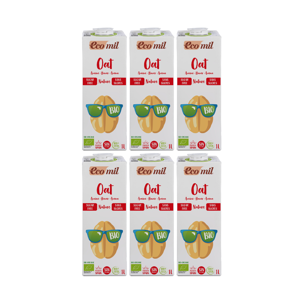 Pack 6x Bebida Avena Nature Sugar Free Bio 1 L Ecomil