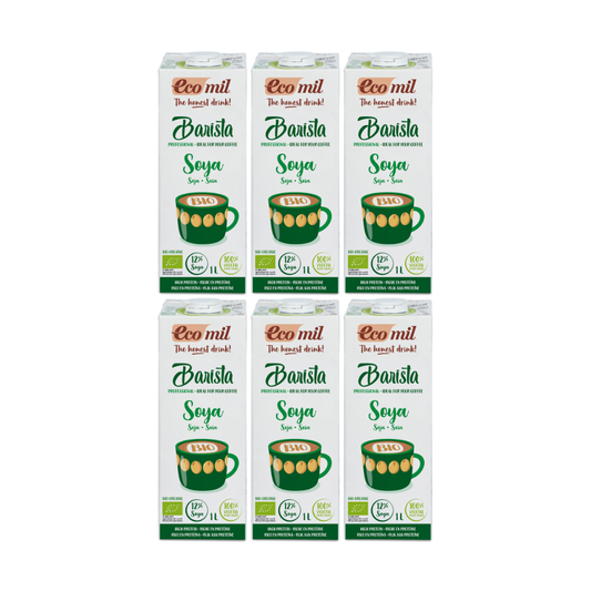 Pack 6x Bebida de Soja Barista Low Sugar Bio 1L Ecomil