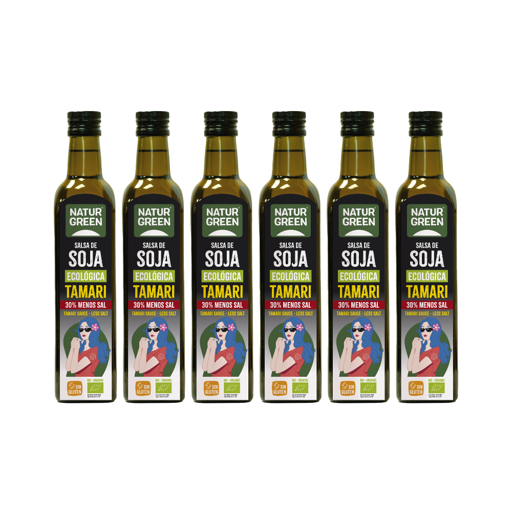 Pack 6x Tamari Contenido Reducido en Sal Bio 500 ml NaturGreen