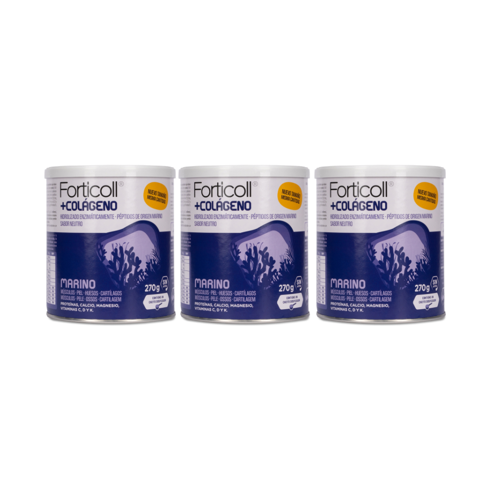Pack 3x Colágeno Marino 270 g Forticoll