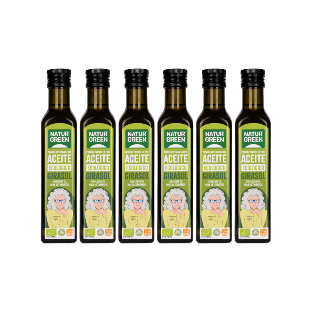 Pack 6x Aceite de Girasol Ecológico 250 ml NaturGreen