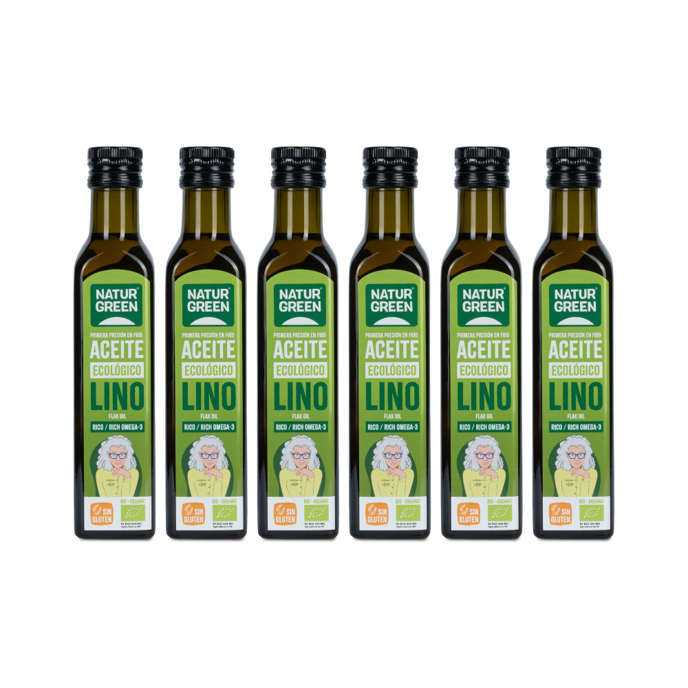 Pack 6x Aceite de Lino Ecológico 250 ml NaturGreen