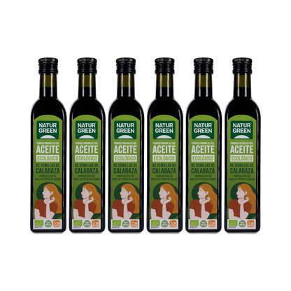 Pack 6x Aceite de Semillas de Calabaza Ecológico 500 ml NaturGreen