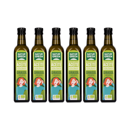 Pack 6x Aceite de Girasol Ecológico 500 ml NaturGreen