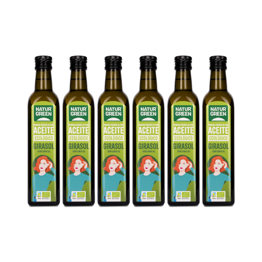 Pack 6x Aceite de Girasol Ecológico 500 ml NaturGreen