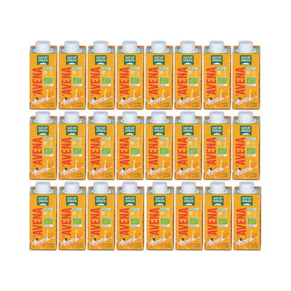 Pack 24x Bebida de Avena Ecológica Sin Azúcares Añadidos 200 ml NaturGreen