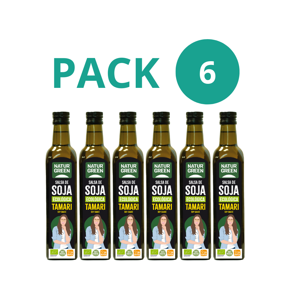 Pack 6x Salsa Tamari Ecológica 500 ml NaturGreen