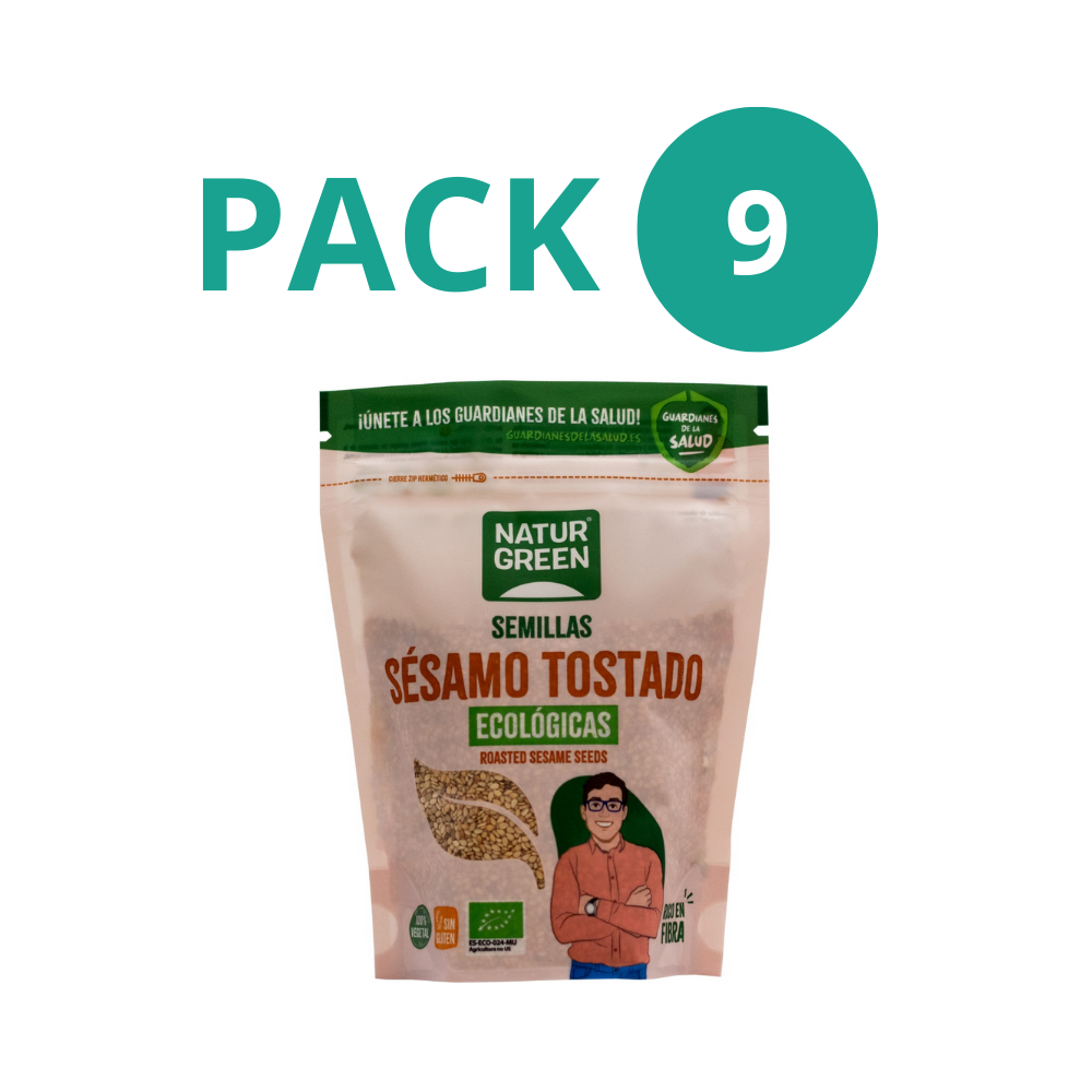 Pack 9x Sésamo Tostado Ecológico 225g NaturGreen