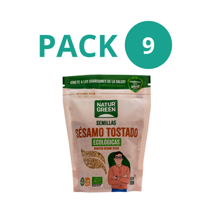 Pack 9x Sésamo Tostado Ecológico 225g NaturGreen