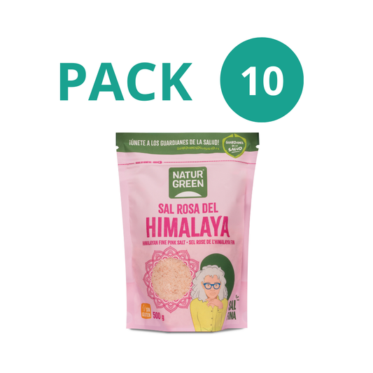 Pack 10x Sal Rosa del Himalaya Fina 500g  NaturGreen