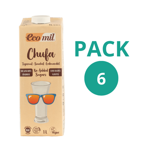 Pack 6x Bebida de Chufa Bio Nature 1l Ecomil
