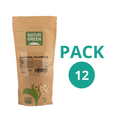 Pack 12x Maíz para palomitas ecológico 400g NaturGreen