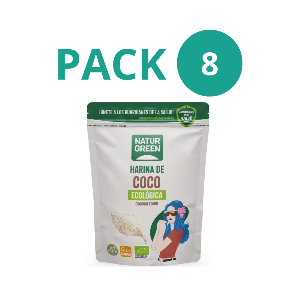 Pack 8x Harina de Coco Ecológica 500 g NaturGreen