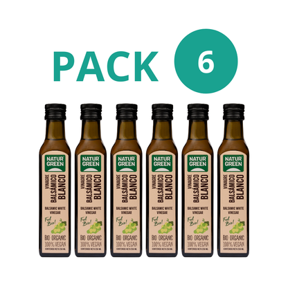 Pack 6x Vinagre Balsámico Blanco Ecológico 250 ml NaturGreen