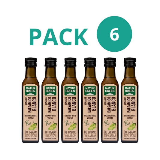 Pack 6x Vinagre Balsámico Blanco Ecológico 250 ml NaturGreen