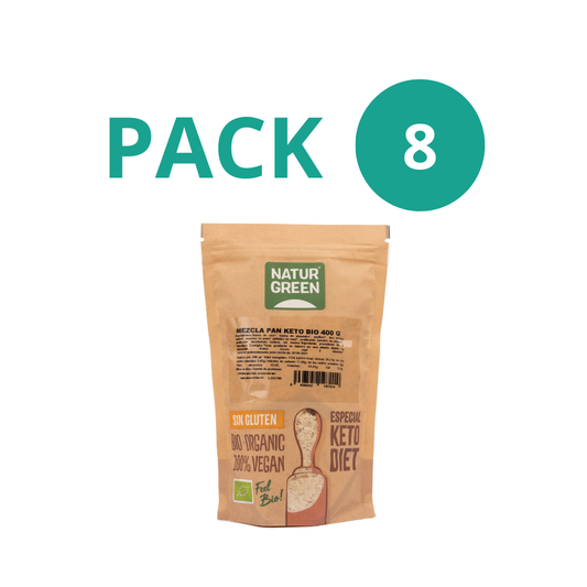 Pack 8x Mezcla Pan Keto Bio 400 g NaturGreen