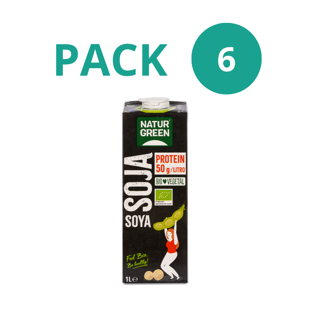 Pack 6x Bebida de Soja con Proteína Bio 1L NaturGreen