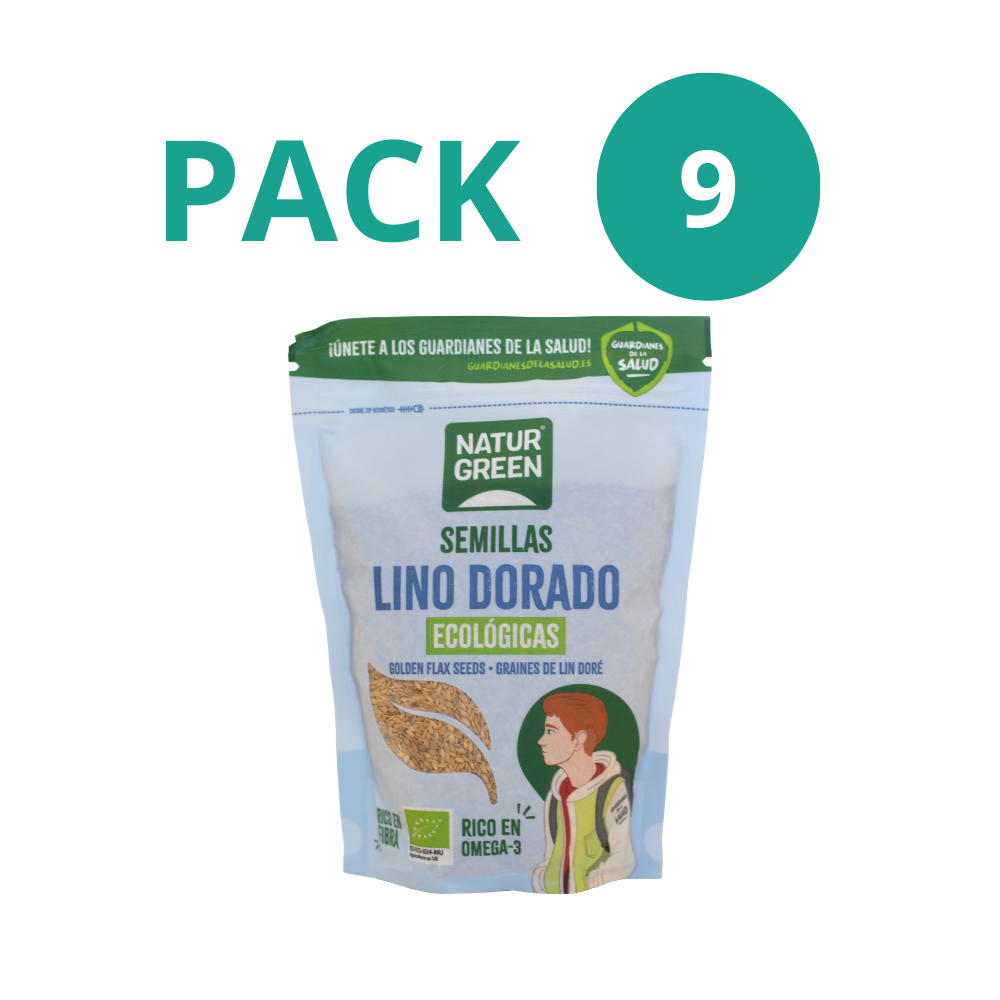 Pack 9x Lino Dorado Ecológico 225g NaturGreen