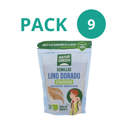 Pack 9x Lino Dorado Ecológico 225g NaturGreen