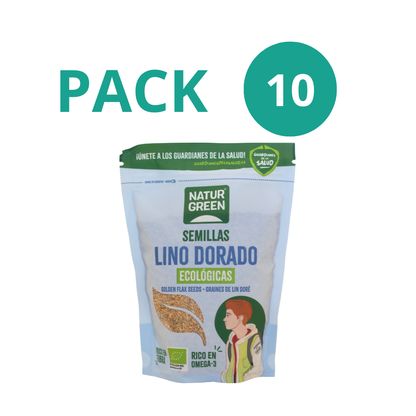 Pack 10x Lino Dorado Ecológico 500g NaturGreen