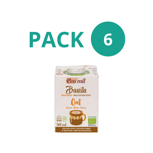 Pack 6x Bebida de Avena Barista Sin Azúcares Añadidos Bio 500 ml Ecomil