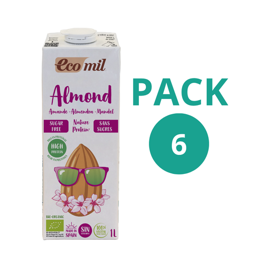 Pack 6x Bebida de Almendra con Proteína Bio Nature 1l Ecomil