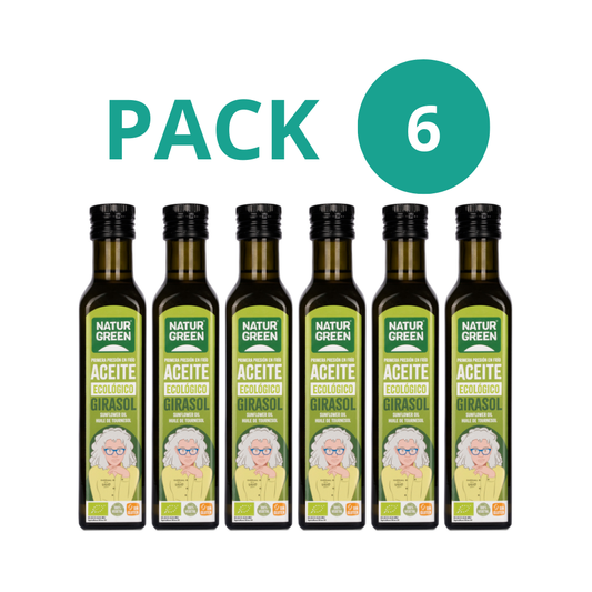 Pack 6x Aceite de Girasol Ecológico 250 ml NaturGreen