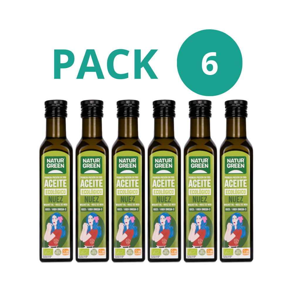 Pack 6x Aceite de Nuez Ecológico 250 ml NaturGreen