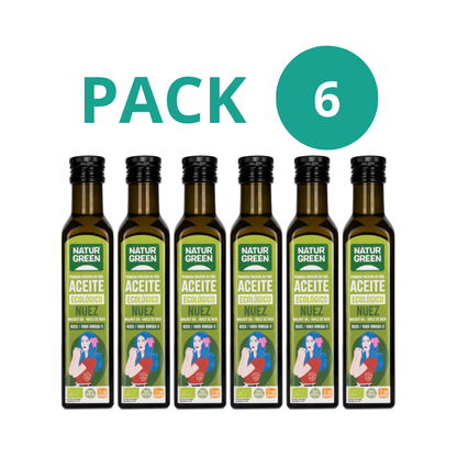 Pack 6x Aceite de Nuez Ecológico 250 ml NaturGreen