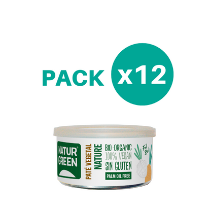 Pack 12x Paté Vegetal Ecológico Nature 125 g NaturGreen