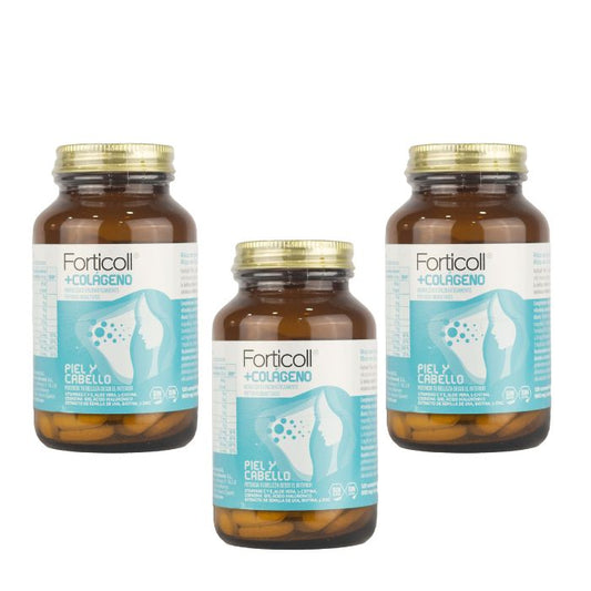 Pack 3x Col�geno BioActivo Piel y Cabello 120 comprimidos Forticoll