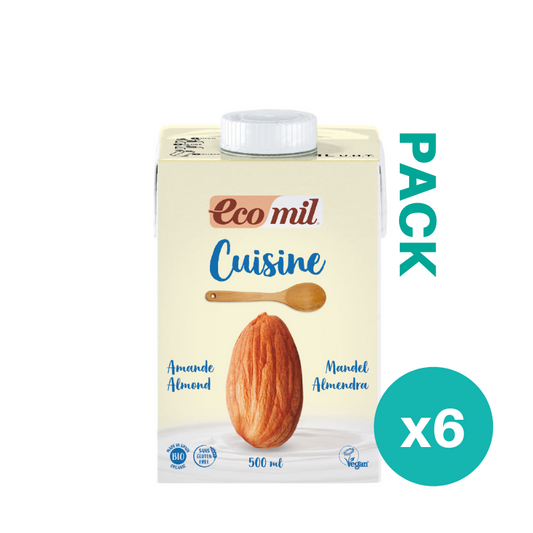 Pack 6x Nata para cocinar ecológica de Almendra 500 ml